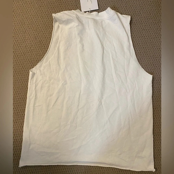 SANDRINE ROSE X Free People Syd Barrett Graphic Muscle Tee med white/neon yellow - Picture 6 of 6